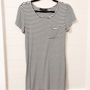 Black & White Striped T-Shirt dress