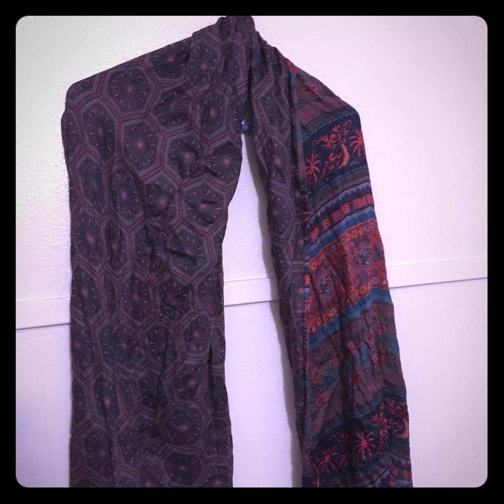 Jewel tone patterned scarf