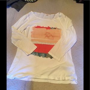 anthropologie graphic 3/4 tee