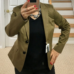 NWT😍 BEAUTIFUL ESPRIT COLLECTION- STRETCH BROWN SATIN BLAZER size 4 ❤️