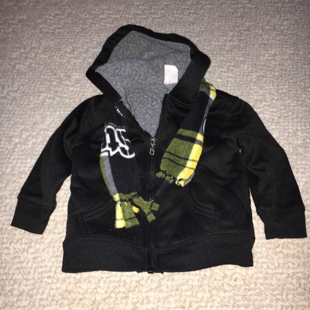 Infant Boys Jacket with Steeler Scarf