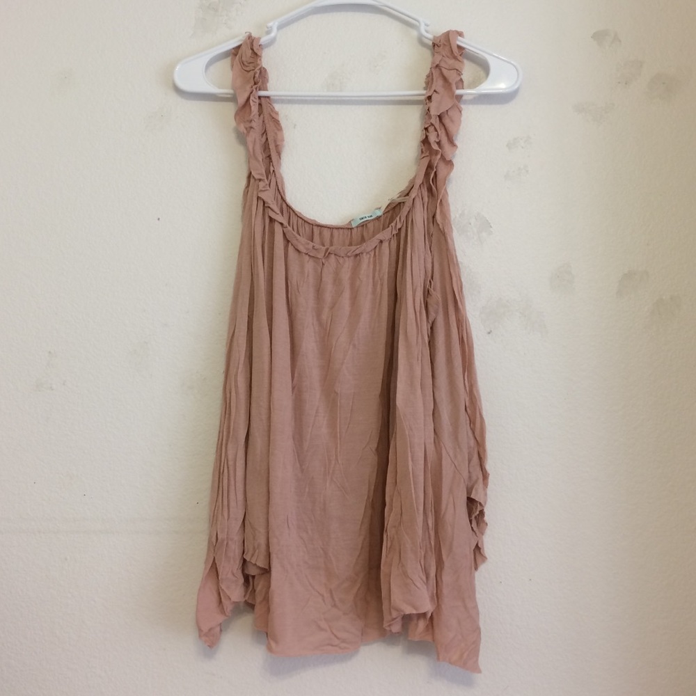 Blush Ruffle Sleeve Tank (Kimchi Blue)