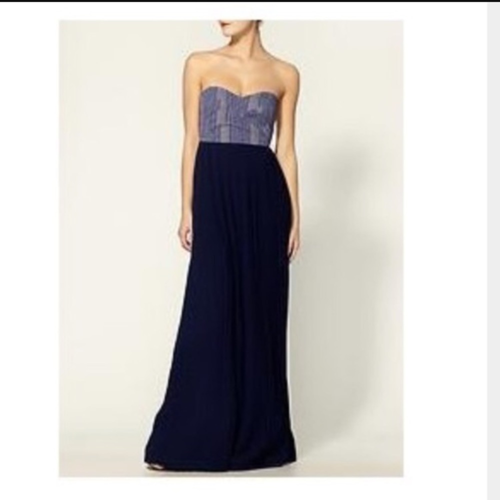 Sabine Boho Navy Pleated Dress