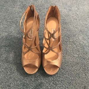 Jimmy Choo gold strappy shoes!
