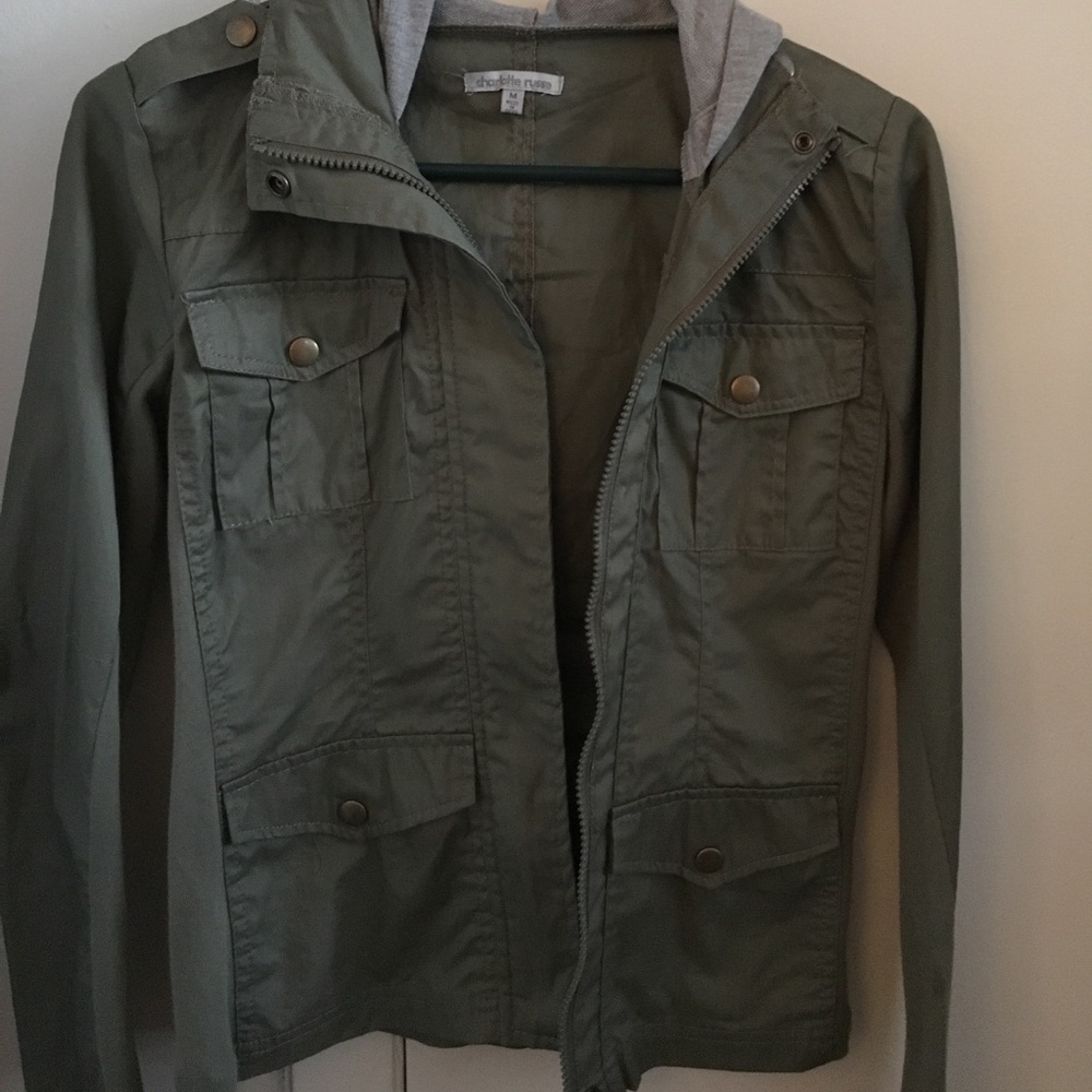NWOT. Charlotte Russe Green Utility Jacket