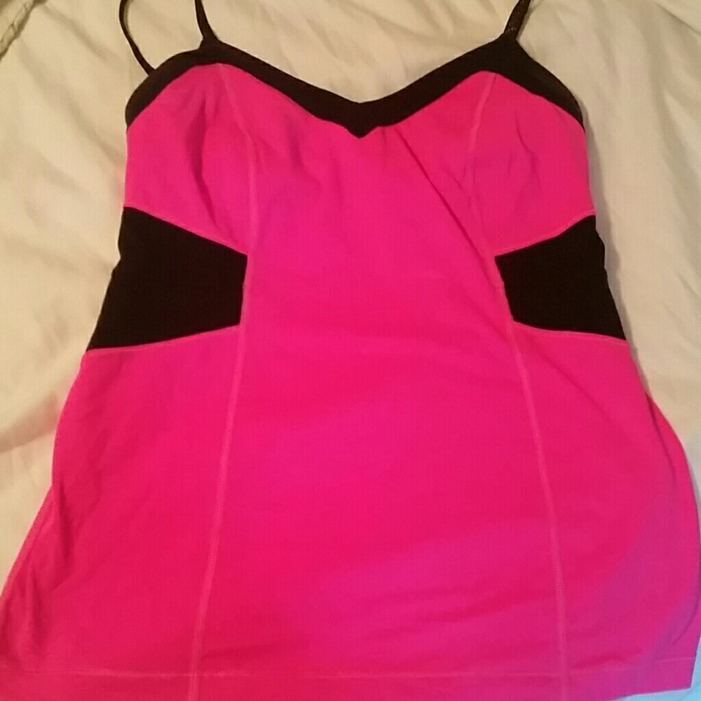 Pink Lululemon workout top
