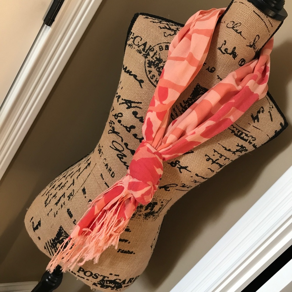 Pink Animal Print Scarf / Shawl