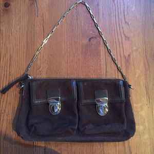 Brown suede bag