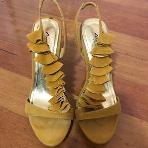 Mustard yellow heels