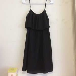 Black Flouncy Top Dress