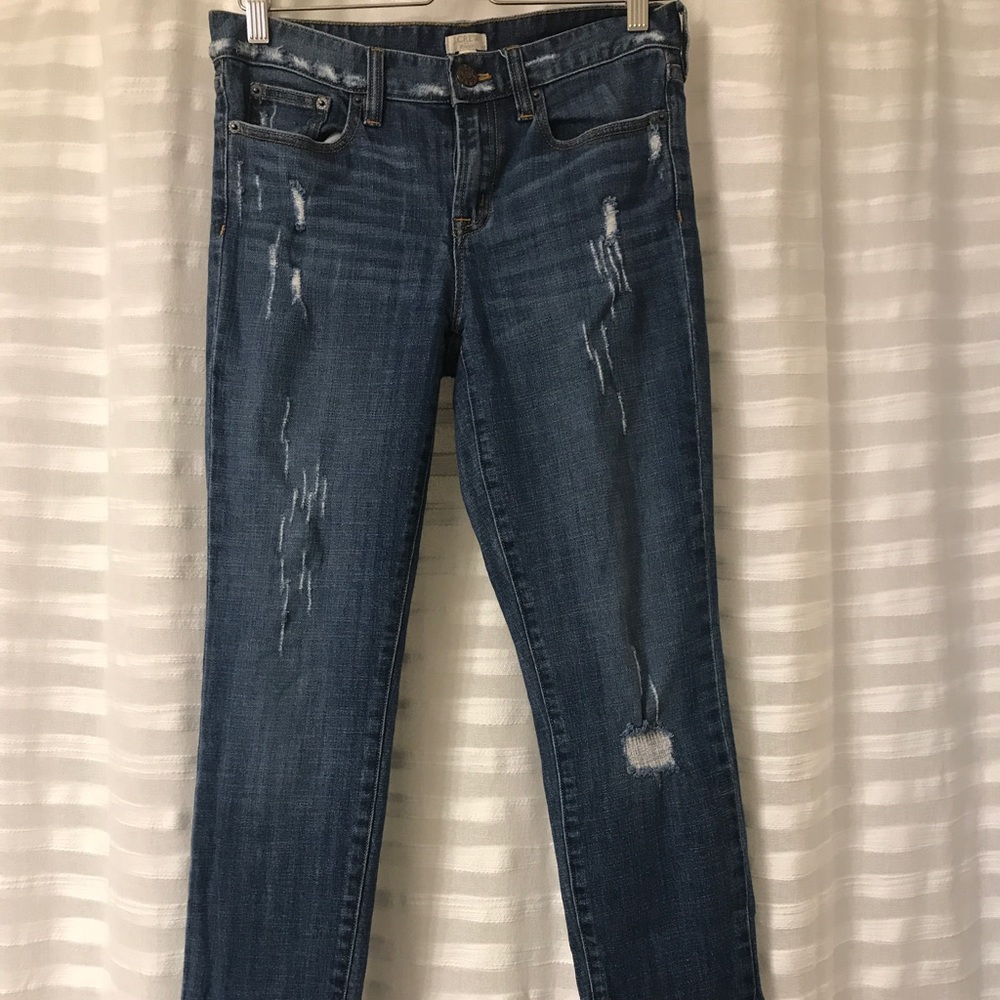 J Crew Stretch distressed jeans
