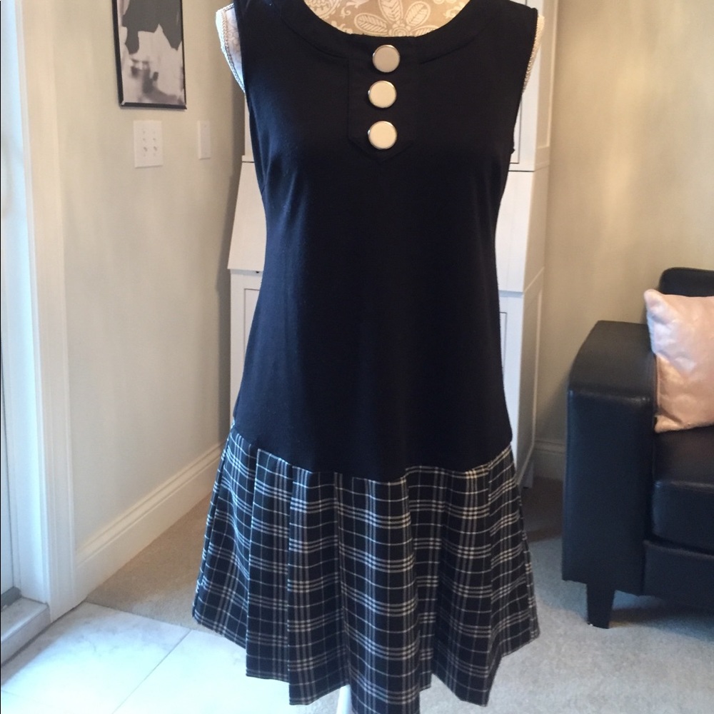 Plaid jumper dress