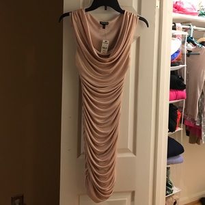 Ruched gold Express dress