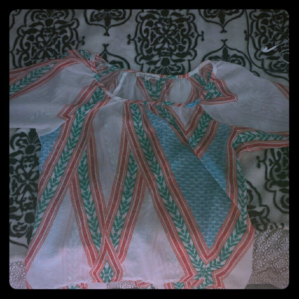 Wishful park striped print blouse