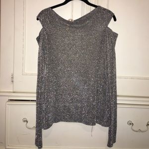 Silver shimmery long sleeve