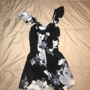 Beautiful gray and black romper.