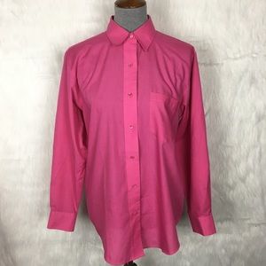 ✨Foxcroft Pink No Wrinkle Button Down Top