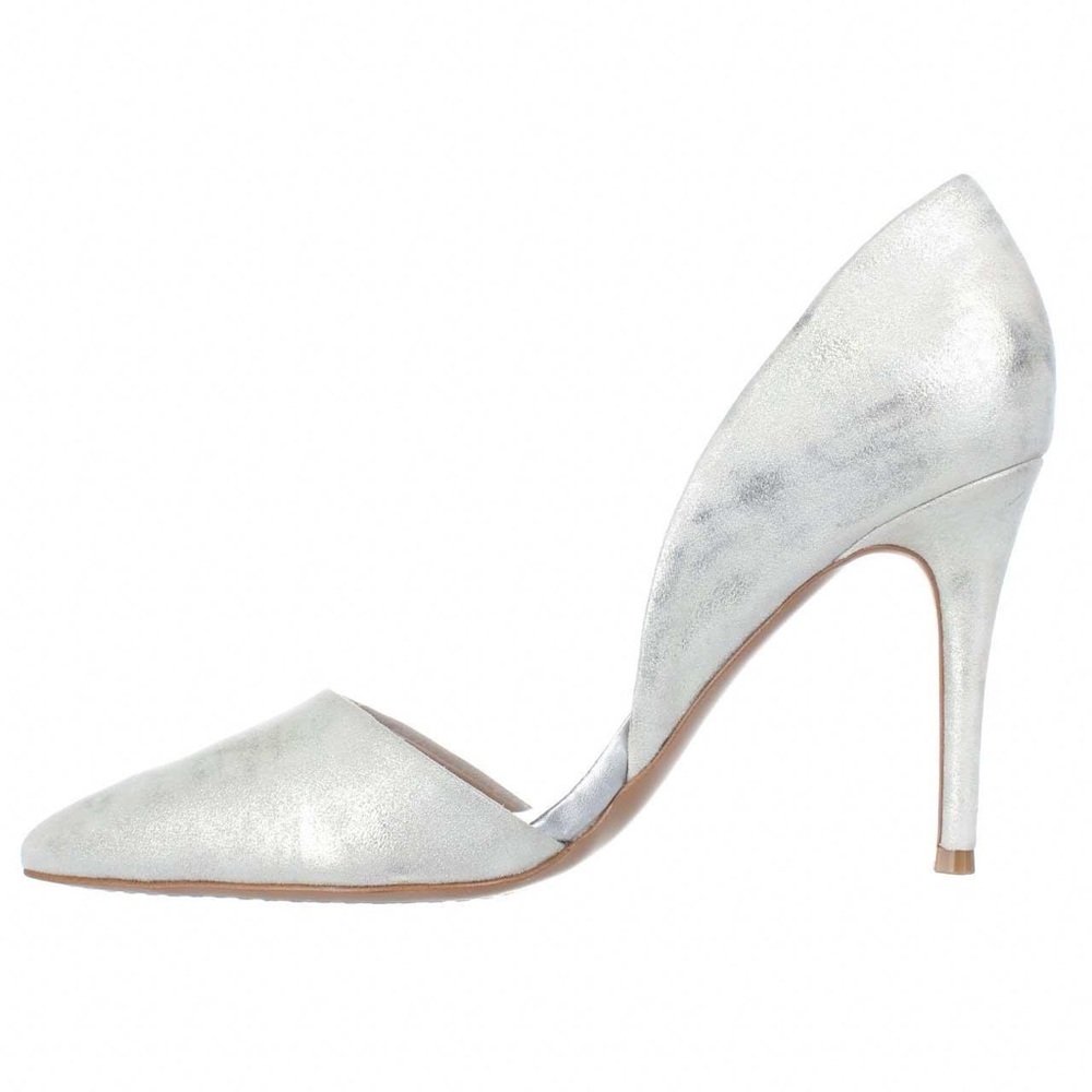 French Connection Elvia Metallic Silver Pumps