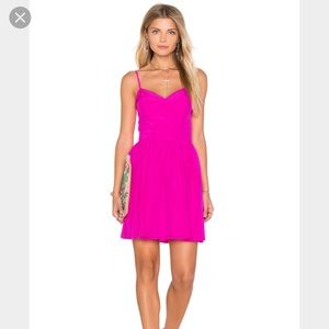 Amanda Uprichard Mai Tai Mini Dress in Neon Pink