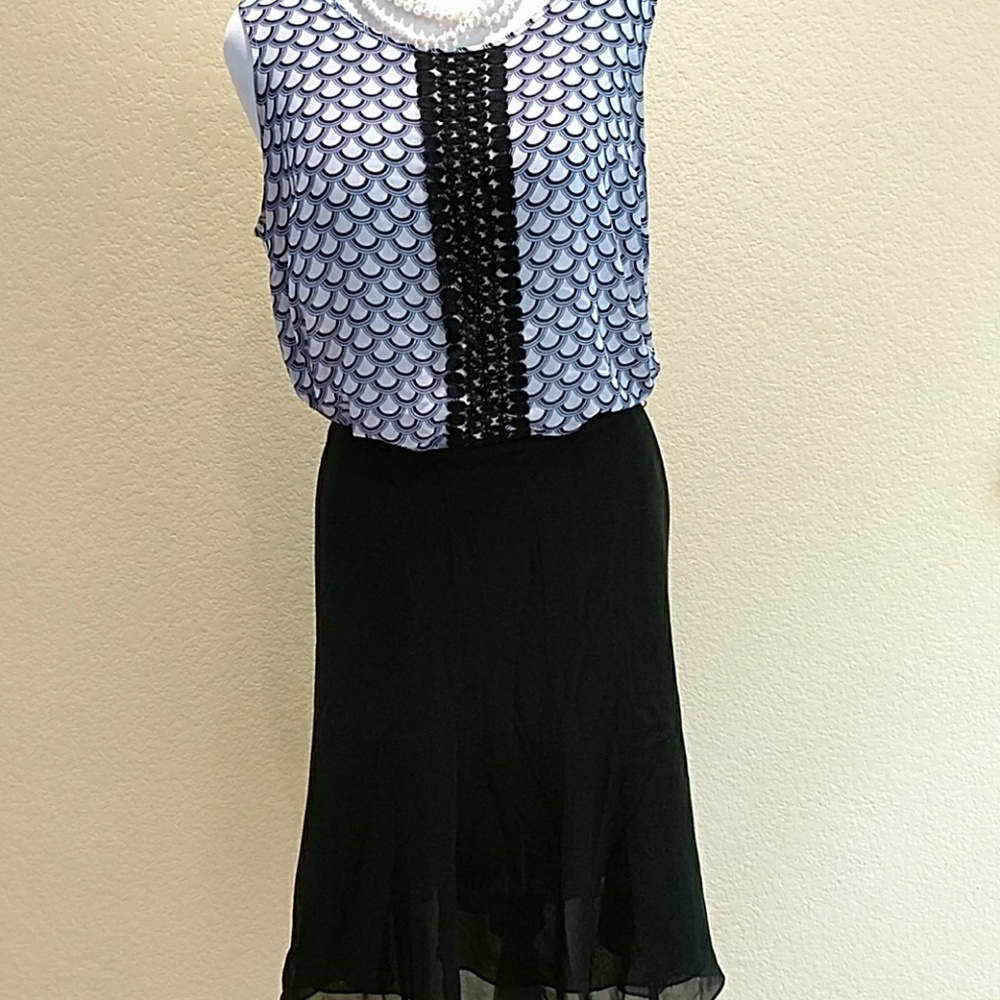 Black silk skirt