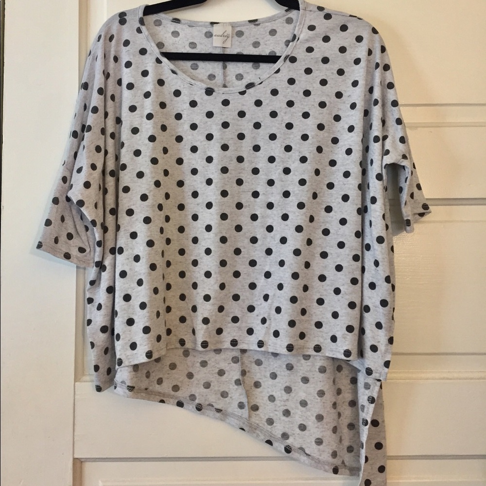 Asymmetrical Polka Dot Top