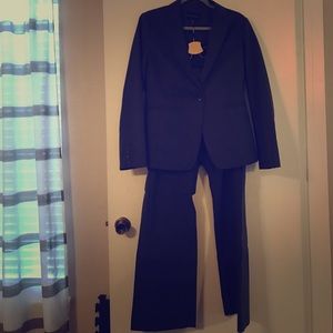 Single breast dark gray suit