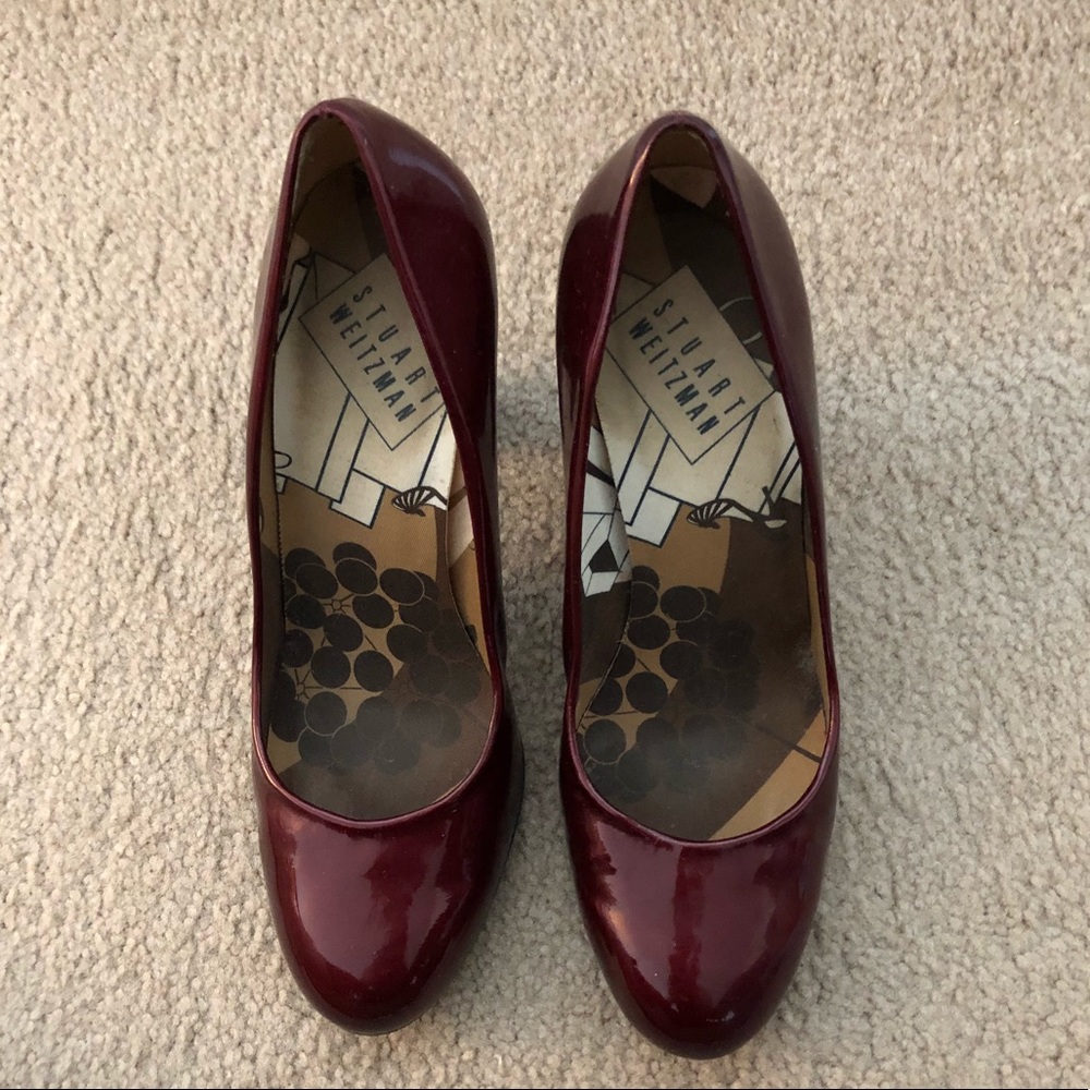 Burgundy Stuart Weitzman heels