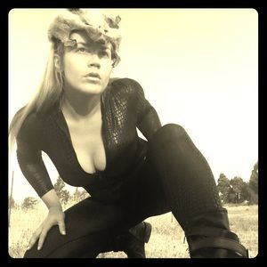 reptile shiny black 2nd skin body suit
