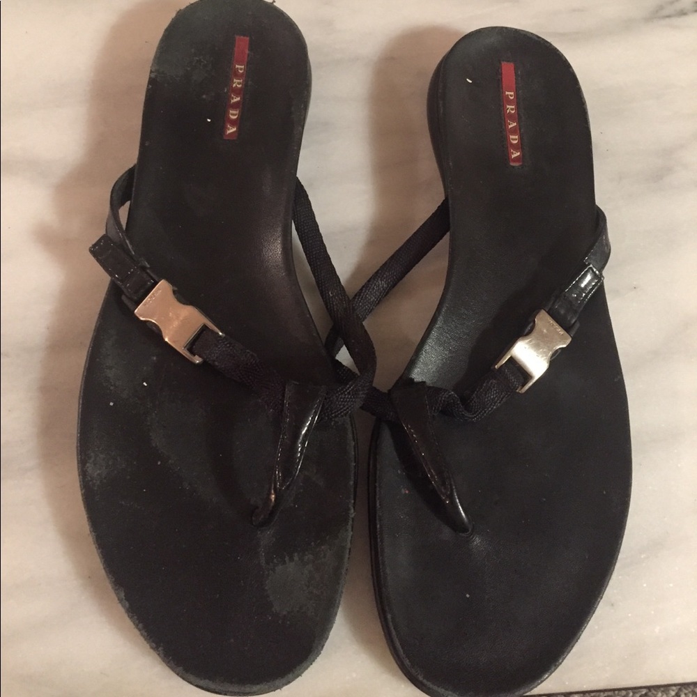 Prada Buckle Sandals