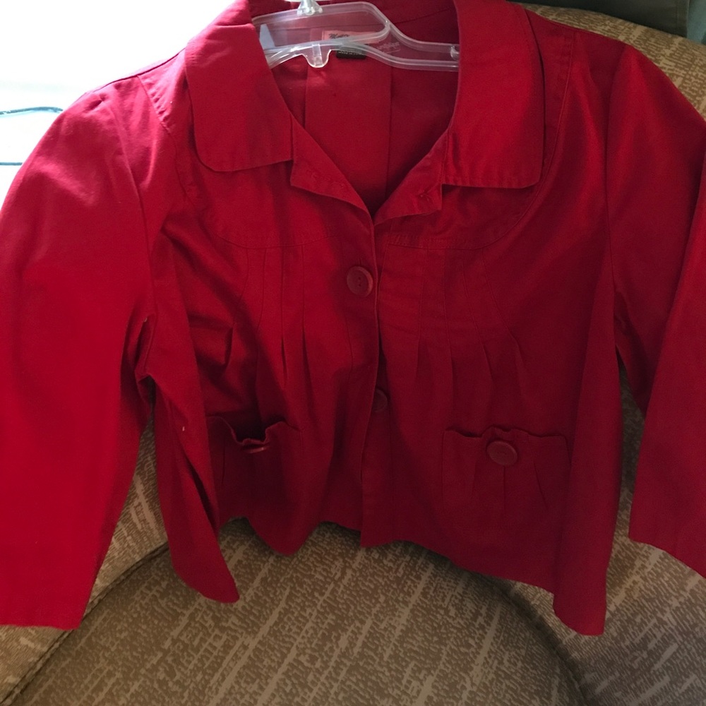 Red dress blazer