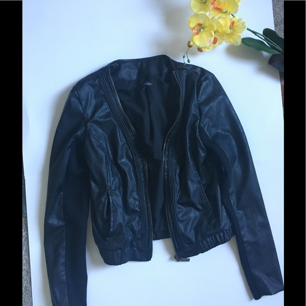Foreign exchange leather jacket
