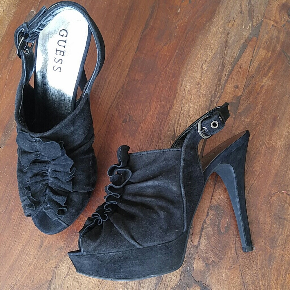 Guess Faux Suade Heels