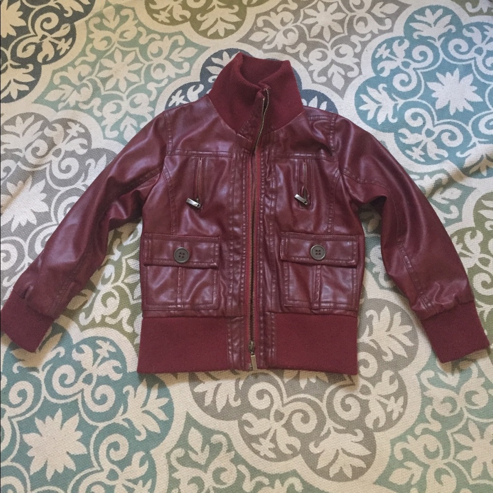 ADORABLE girls pleather jacket!