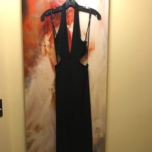 Forever 21 Black cut out long dress