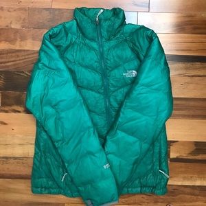 Green North Face Down Jacket