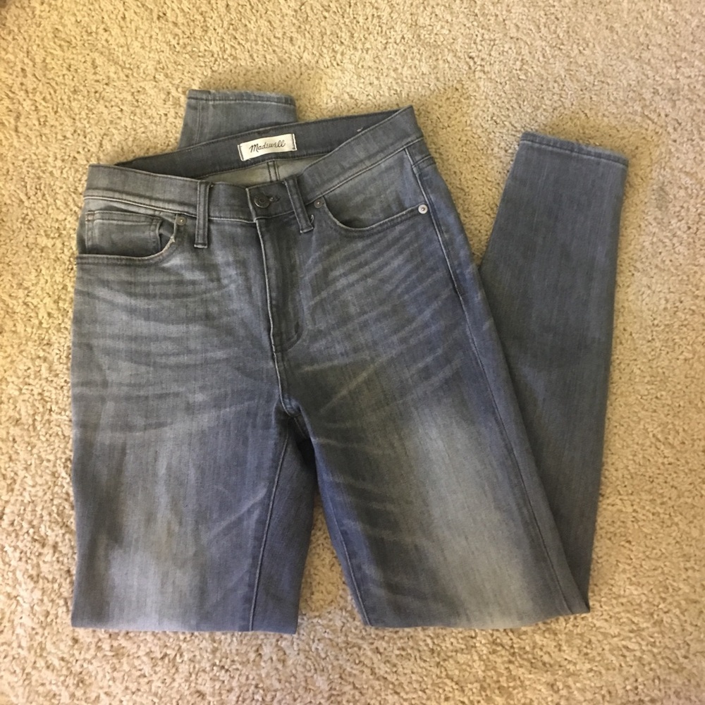 Madewell High Rider Skinny Skinny gray jeans