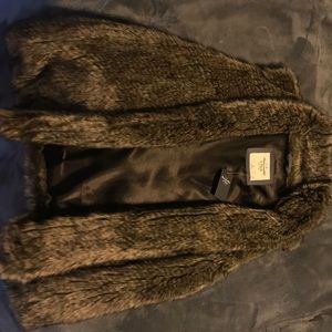 Abercrombie brown and light brown faux fur vest...
