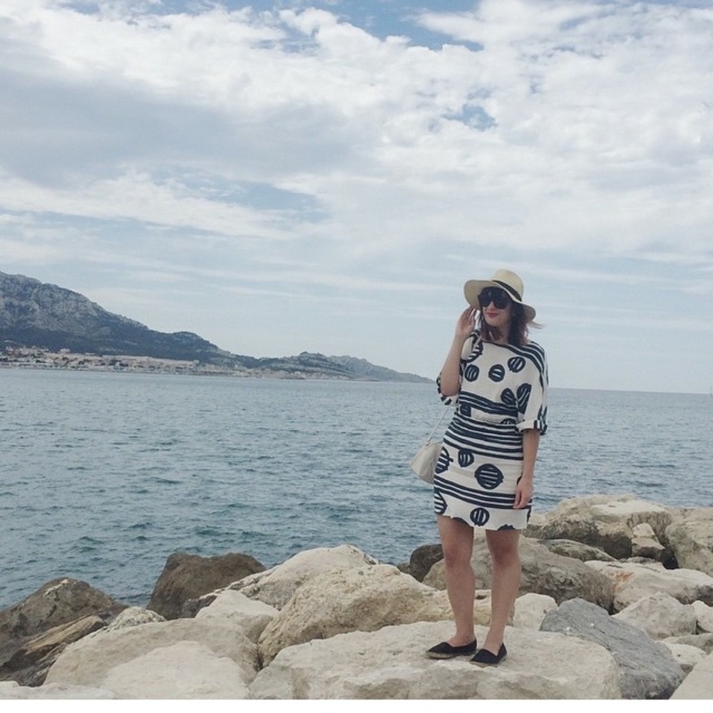 Zara Basics circle print dress (size medium)