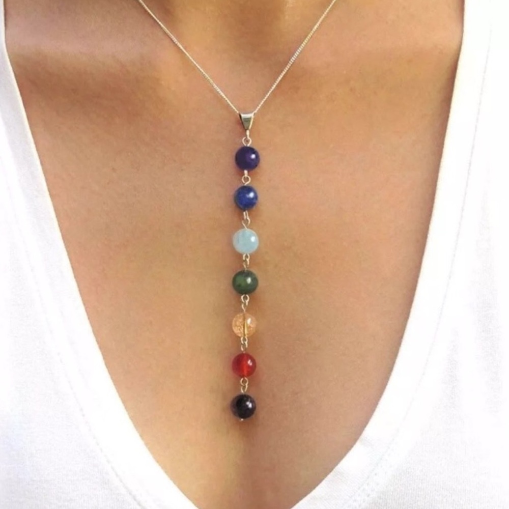 Chakra beaded necklace