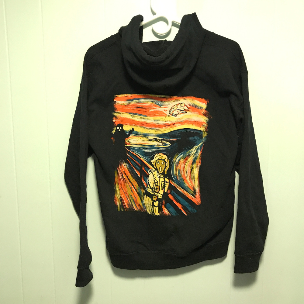 Star Wars Darth Vader The Scream Parody Hoodie