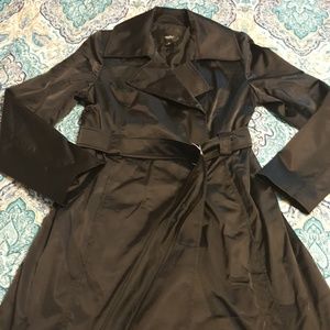 Perfect for Fall!! Black satin trench coat