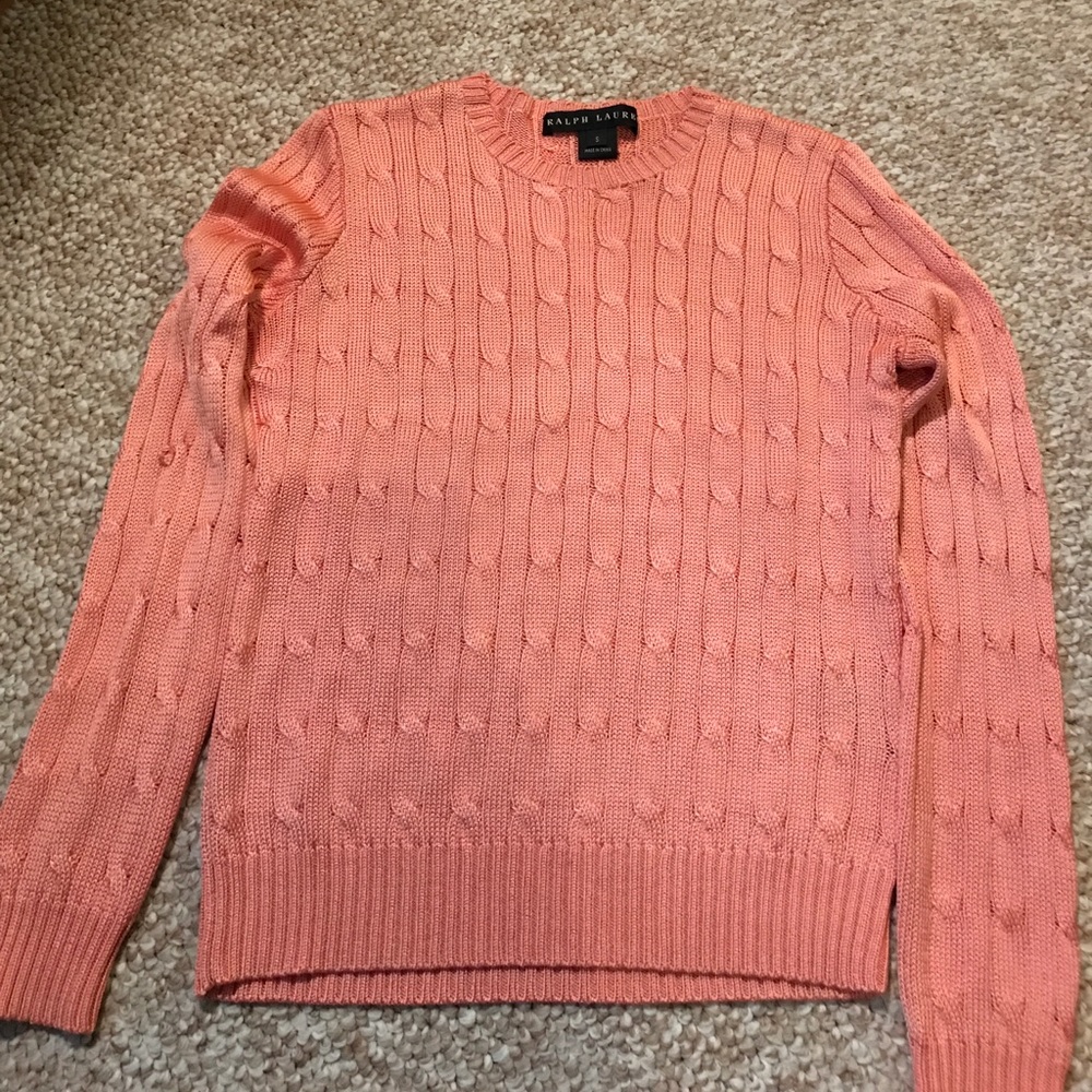 Ralph Lauren 100% Silk cable knit sweater
