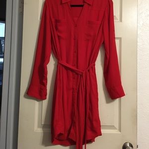Express Red Portofino Dress with Tie