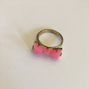 Kate Spade Pink Bow Ring size 6