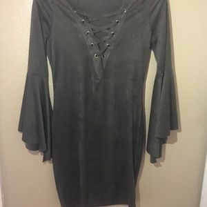 A'Gaci olive velvet dress