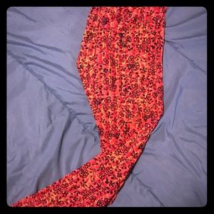 LLR TC leggings orange with black design