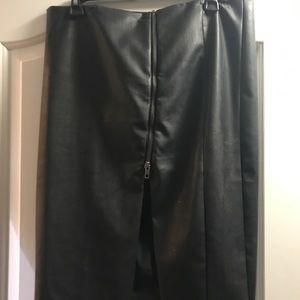 Faux leather skirt