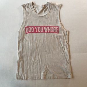 Brandy Melville “Boo you Whore” cut off tank top