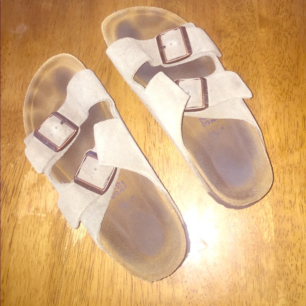 Taupe Suede Arizona Birkenstocks size 37