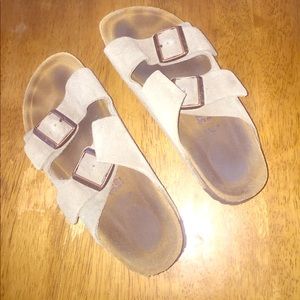 Taupe Suede Arizona Birkenstocks size 37